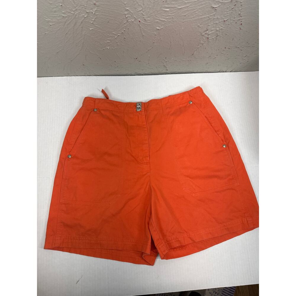 LRL Ralph Lauren Shorts Womens‎ Orange LRL High Waist Flat Front Classic Size 8